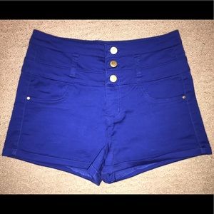 Refuge Blue High Waisted Shorts Size 4